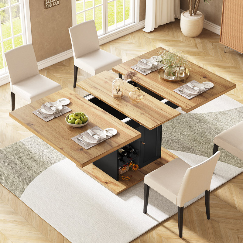 Extendable Dining Table, Black