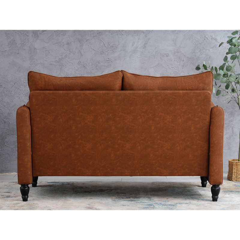 2 Seater Sofa Loveseat Couch, Brown
