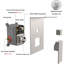 Système de douche en nickel brossé avec pomme de douche à effet pluie, douchette et fixation murale, fabrication laiton