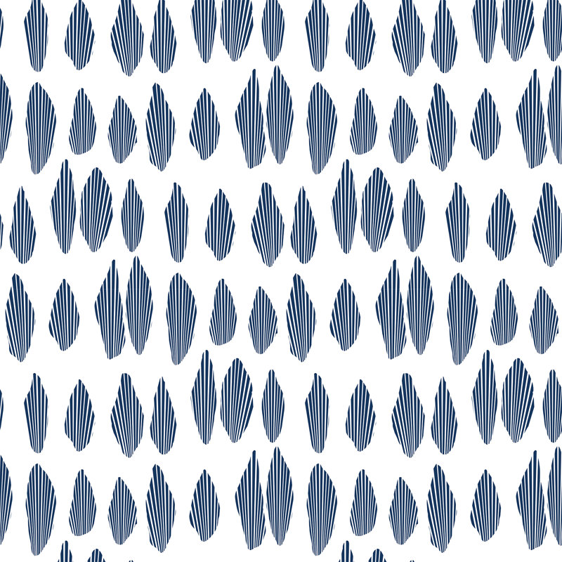 Lomé Cascade 10' L x 24" W Wallpaper Roll, Marine