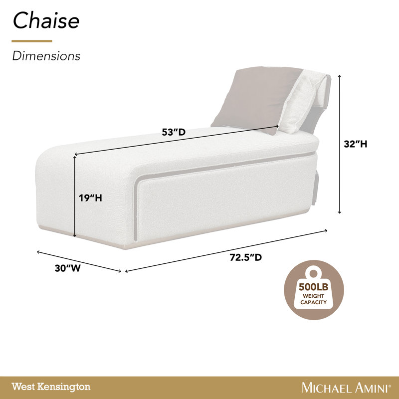 West Kensington Chaise - Buff/Seal Salt Caramel, Espresso Wood