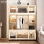 Organisateur de rangement portatif pour garde-robe pour vêtements, commode, 12 portes magnétiques - 12 cubes et 1 tringle, 6 cintres, armoire de rangement pour garde-robe pour bébé, blanc