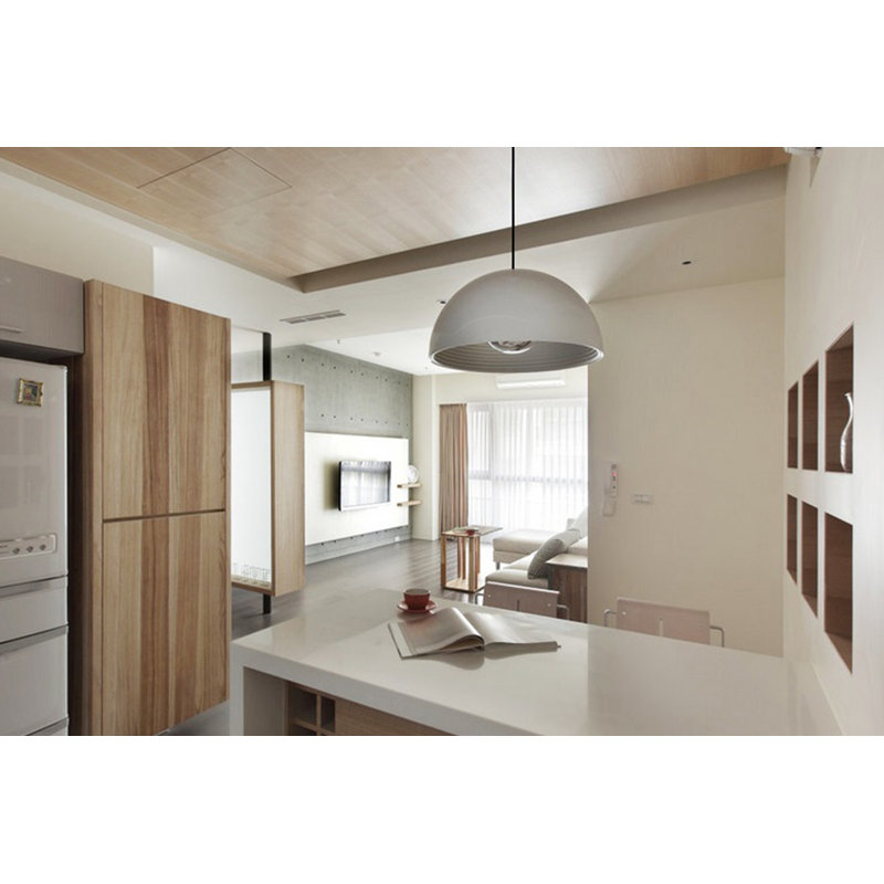 Luminaire suspendu en forme de dôme à 1 lumière Dome, Blanc brillant, H 78,7 po x l 14,2 po x P 14,2 po
