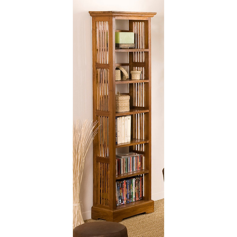 160cm H x 45cm W Solid Wood Standard Bookcase, Honey