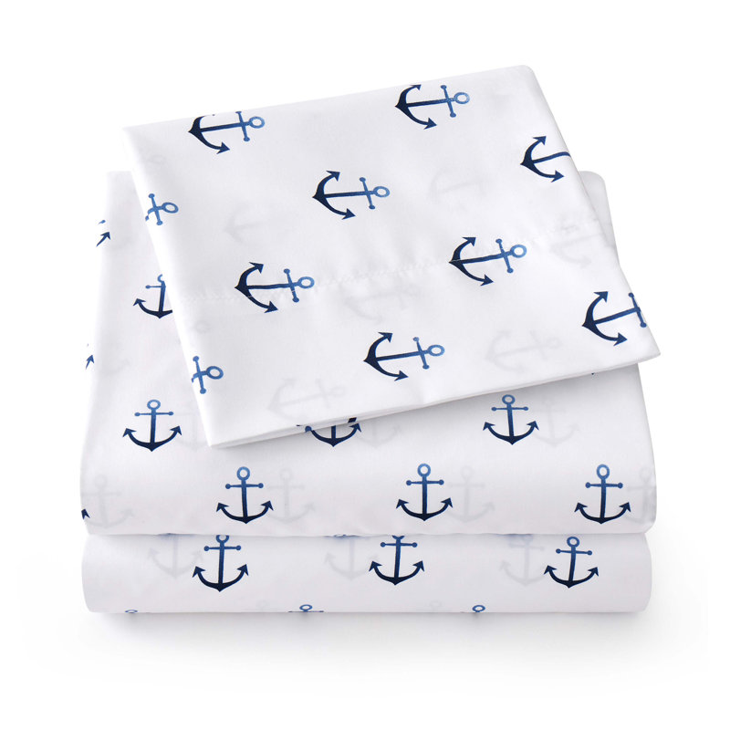 Draps en microfibre classiques pour enfants, Simple extra long, Ancres de bateau