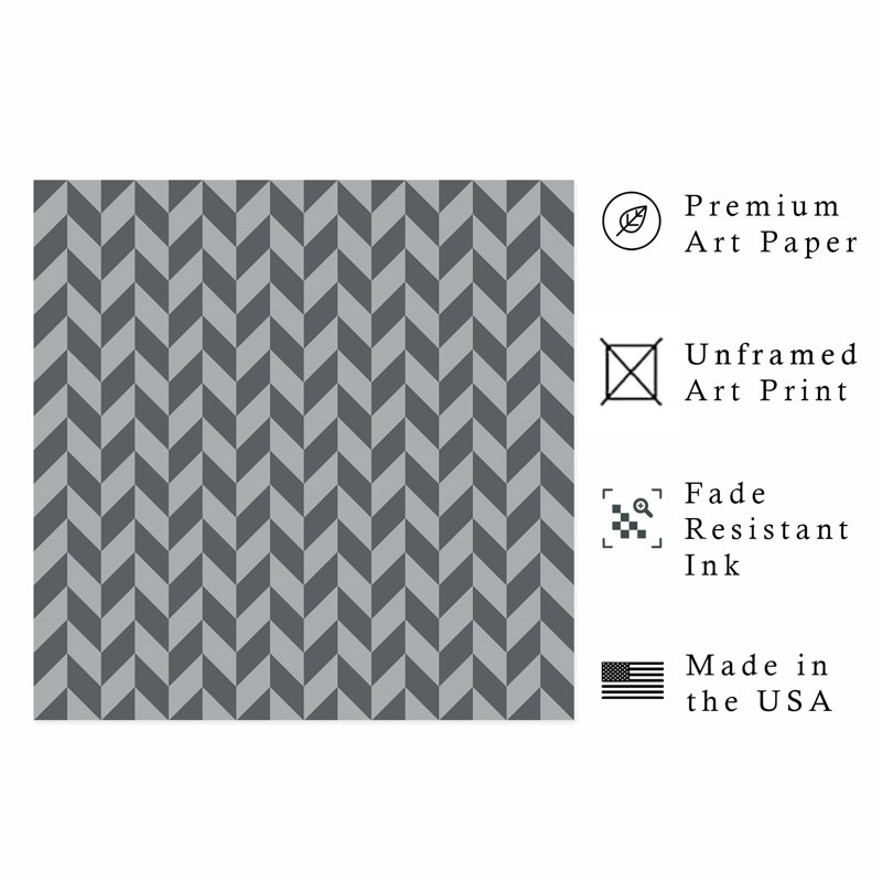 Motif abstrait de chevrons gris foncé abstraits, H 14 po x l 14 po