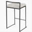 Tabouret de bar contemporain empilable en acier inoxydable avec coussin en tissu Cowboy par LumiSource - ensemble de 2-318276268-318276275