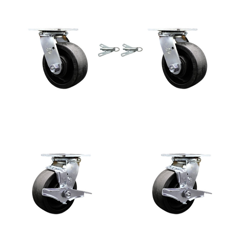 4 Piece Glass Filled Nylon Caster Set