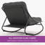 Chaise berçante d'extérieur en métal avec coussins Caili-1423402074-1423402073
