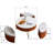 32" Multi-Functional Round Lift-Top Coffee Table with Nesting Stools