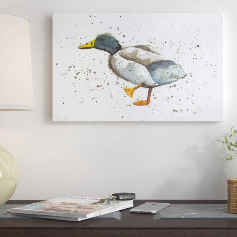 «Duck I» par Michelle Campbell, reproduction sur toile tendue, 16 po x 24 po