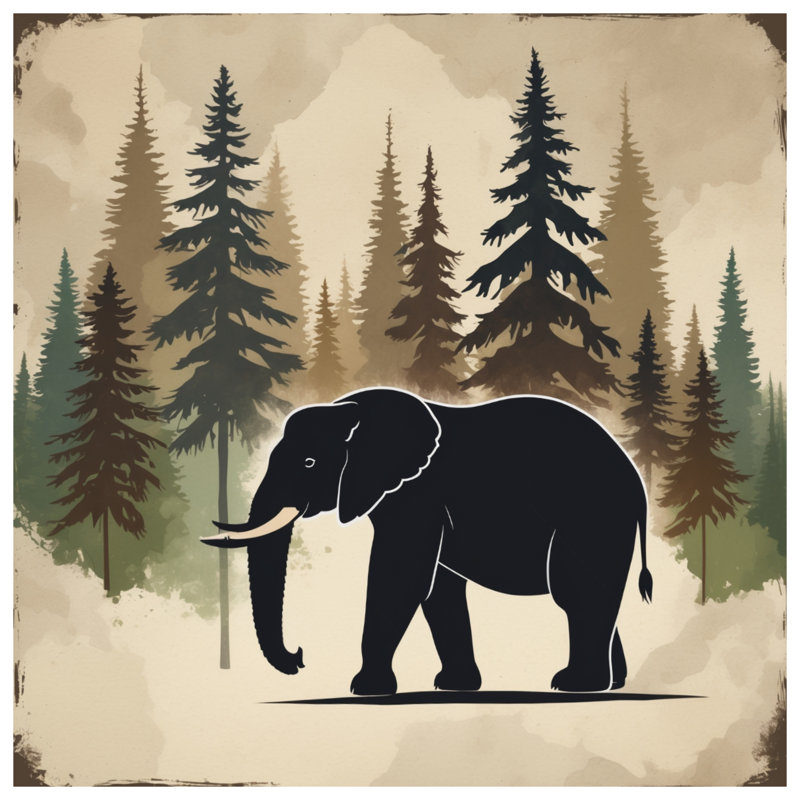Housse de couette éléphant dans la forêt, Lit simple