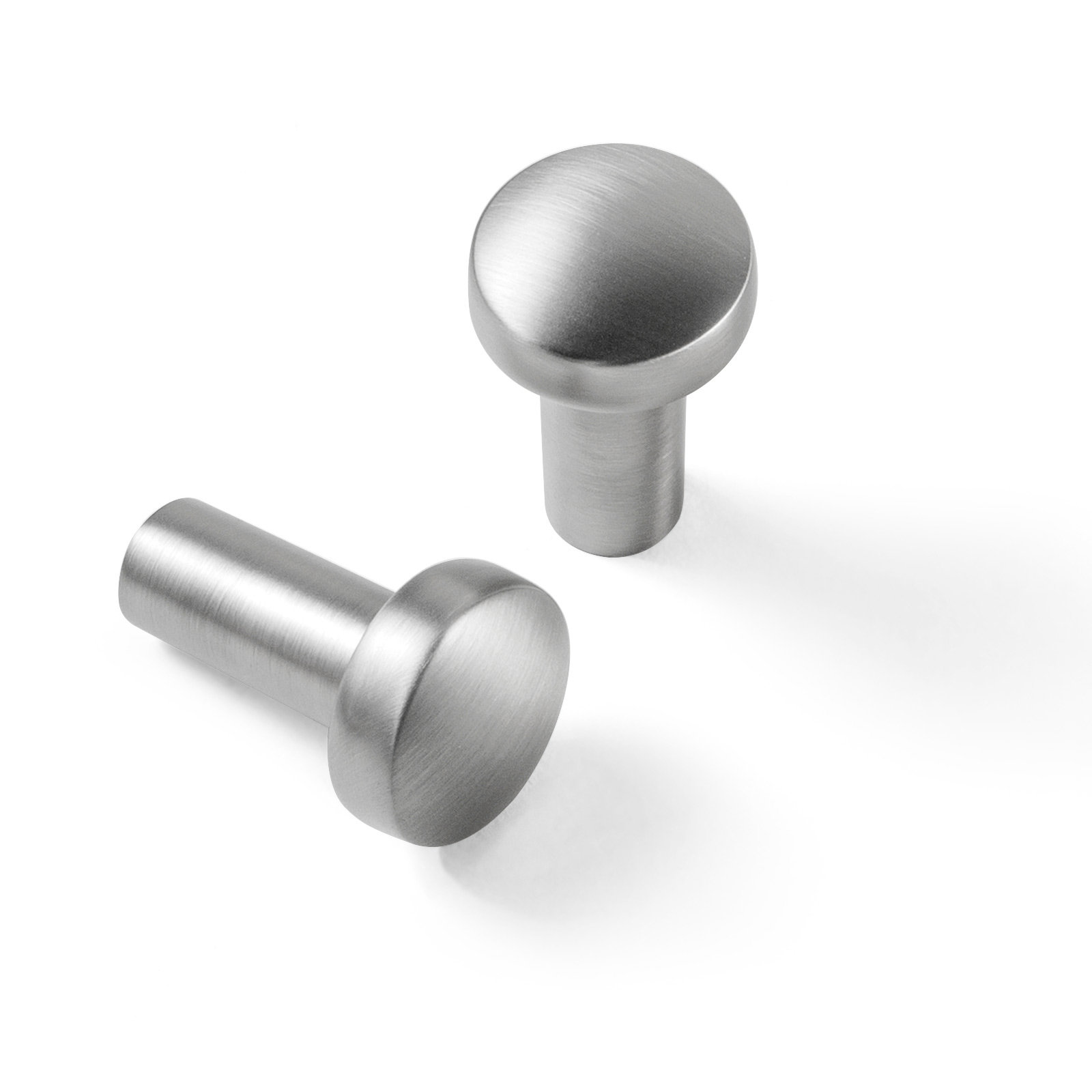Small Round Cabinet Knob, Brushed Nickel