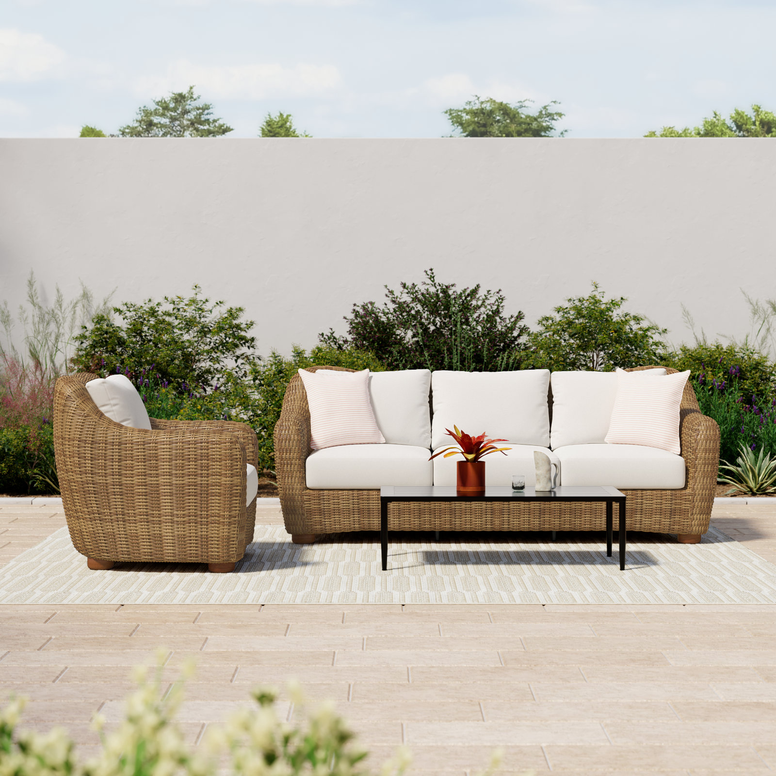Melbourne 4-Person Acacia Patio Seating Group