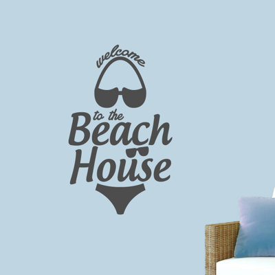 Décalcomanie murale "welcome to the beach house"