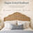 Elegant Sand Finish Queen Panel Bed with Turned Legs-1015068478