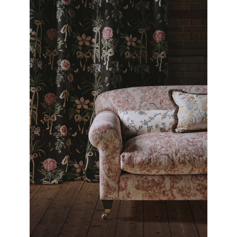 Giles Deacon Fringed Tulip Toile Fabric, Putty
