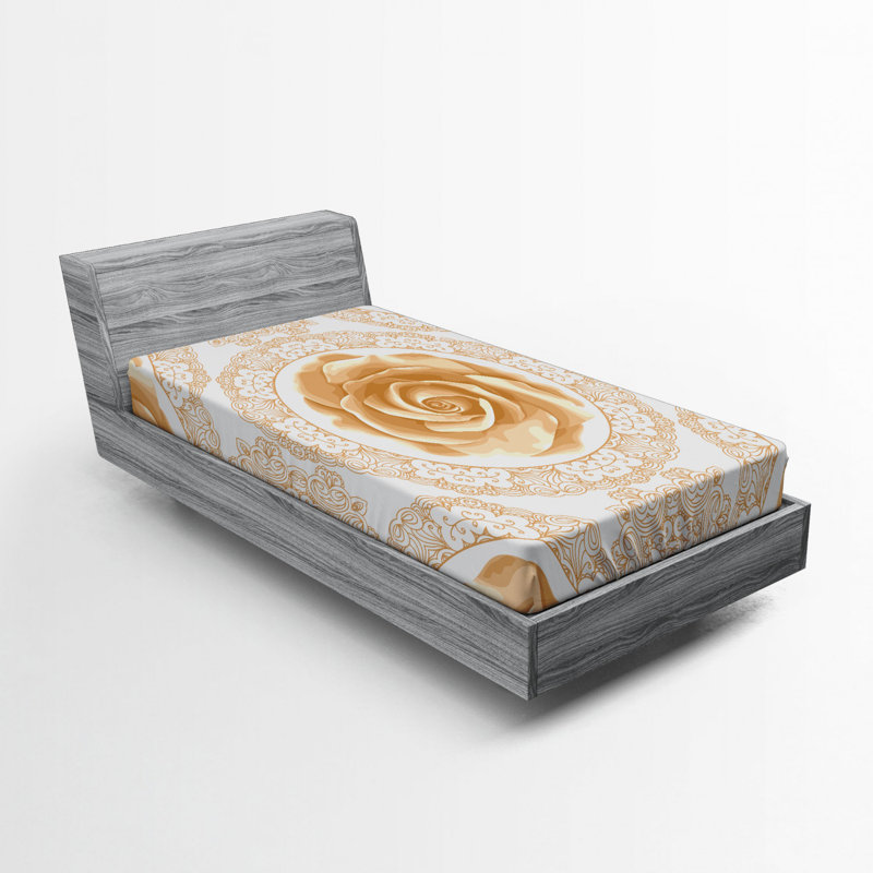 Microfiber Floral Fitted Sheet, Twin XL Fitted Sheet
