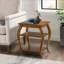 Table basse en noyer à 2 tablettes pour salon, étable et amp; Bien rangé