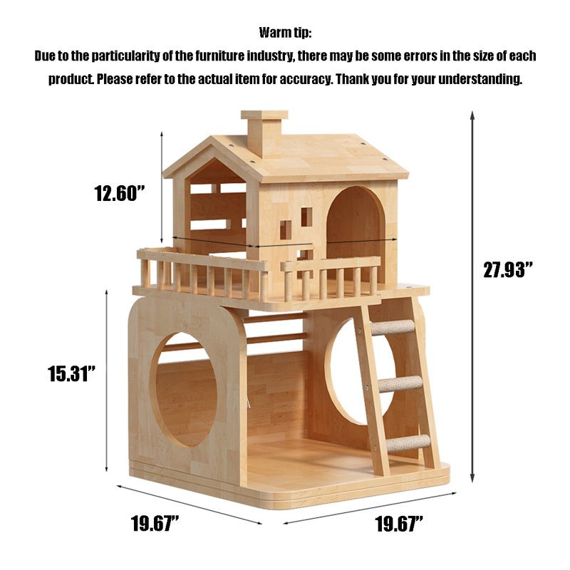 Simple Style Solid Wood Cat Tree