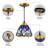 Stained Glass Pendant Lamp in Dragonfly Pattarn