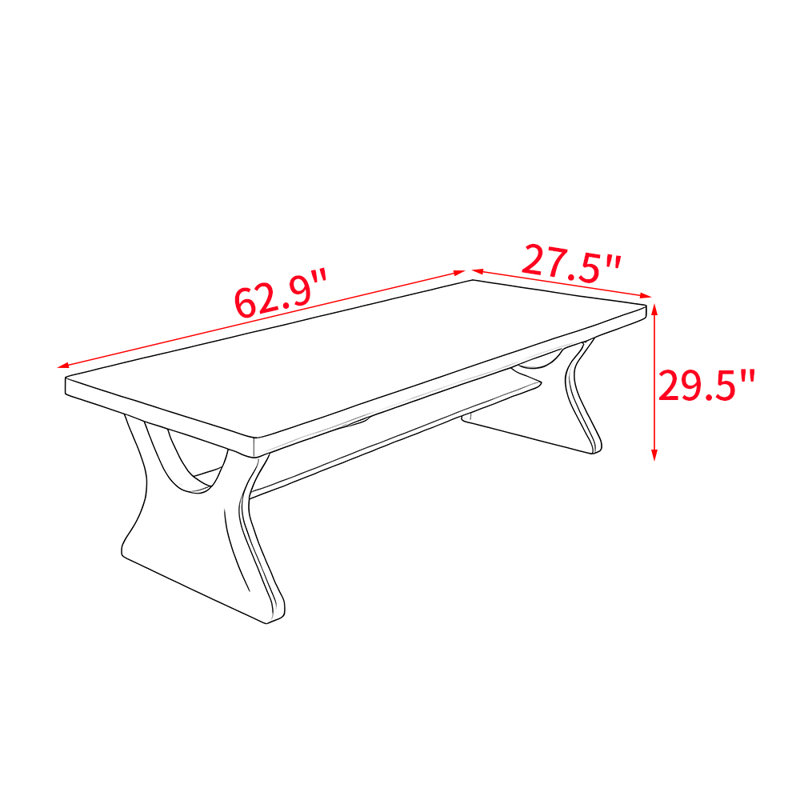 Tadcaster, 29.5"H x 62.9"L x 27.5"W