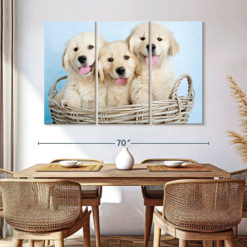Brampt Buffy Biskit And Beau, 42" H x 65" W