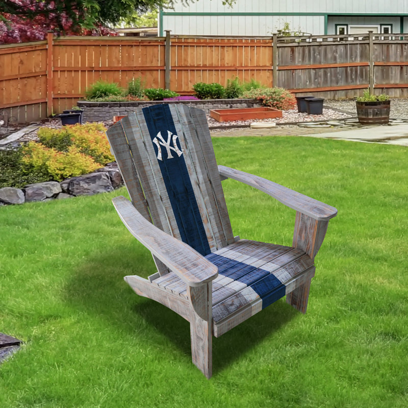Wood Outdoor Adirondack Chair, New York Yankees