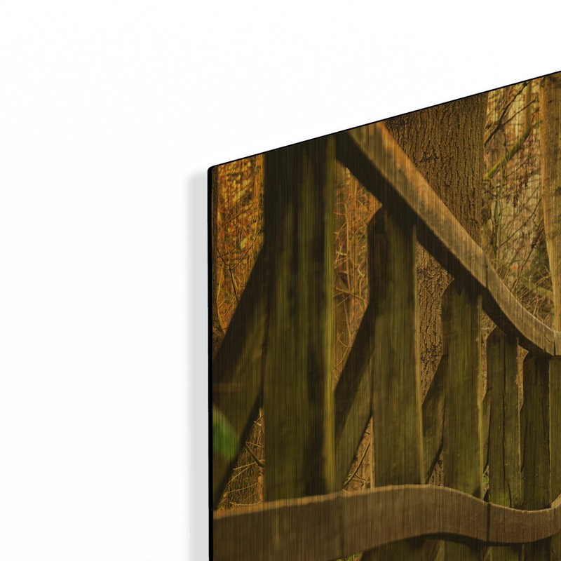 Art mural en métal doré Away 'By Luxe, 36 po x 24 po, 36 po x 24 po