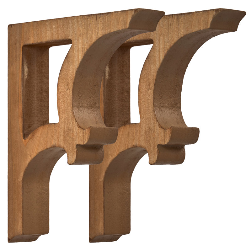 Eades 1 Piece Solid Wood Bracket Shelf