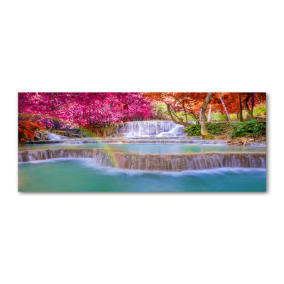 Waterfall In The Forest - No Frame Print on Glass