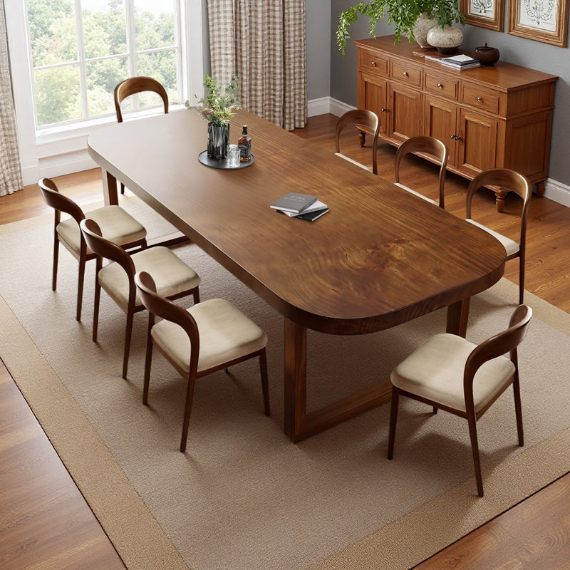 Ensemble de table de salle à manger rectangulaire Modern, H 29,53 po x l 70,87 po x P 31,5 po, 7 pièces : table, 6 chaises
