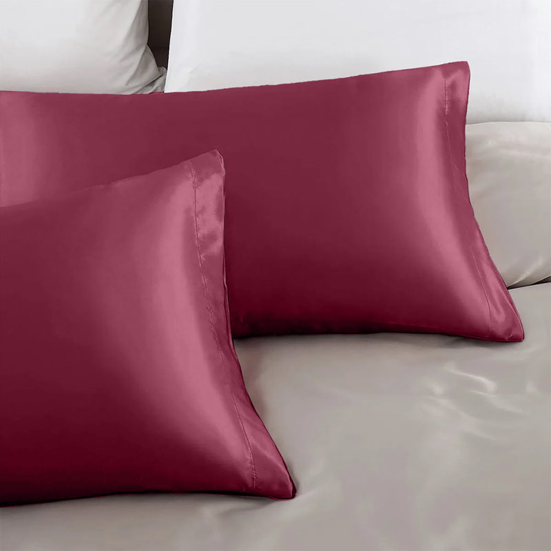 Satin Standard Sham, Burgundy