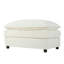 Canapé modulaire à assise profonde avec repose-pieds, siège modulaire en chenille confortable et rembourré en forme de L pour salon, appartement, bureau, bricolage, beige-121059638