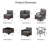 7 Person Patio Wicker Furniture Set With Swivel Rocking Chair-440018140