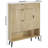 Shoe Storage Cabinet with Flip Drawers, Fluted Panel Freestanding Hidden Shoe Organizer-1009484437