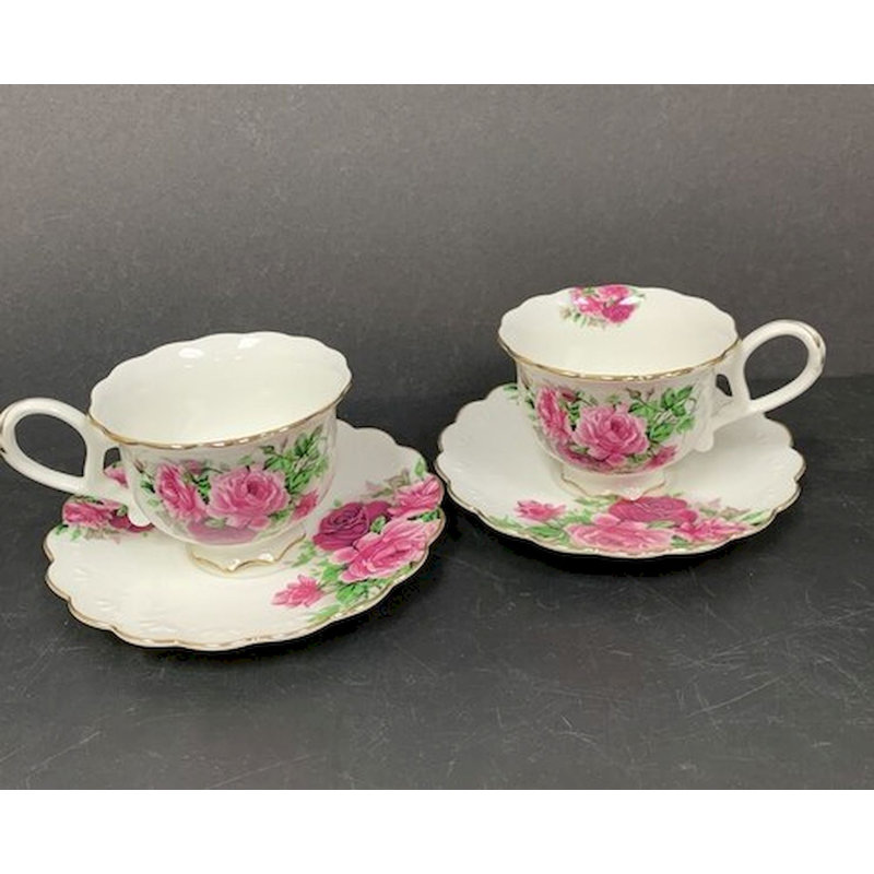 Porcelain Teacup and Saucer