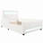 Twin Size upholstered platform bed with drawer, LED light strip, USB port, White-888466561-888466563