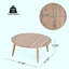 Table basse d'extérieur ronde en bois d'acacia