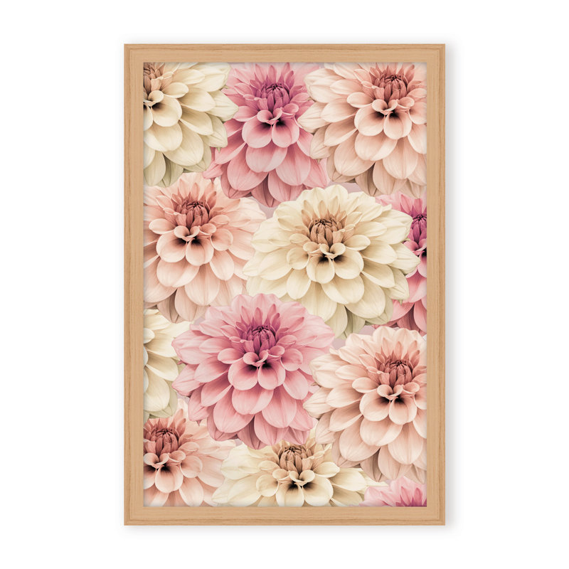 Nature Inspired Dahlia by  - Picture Frame Graphic Art on Paper, 24" H x 16" W x 1.125" D, Brown, Framed Print