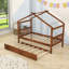 Lit simple en bois avec lit gigogne simple et pieds robustes-1301286393-1301286392