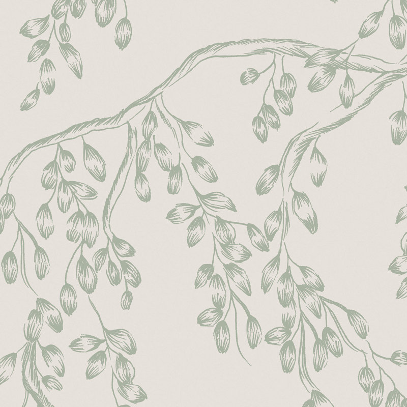 Papier peint Laura Ashley Rainham Willow Sage, Vert