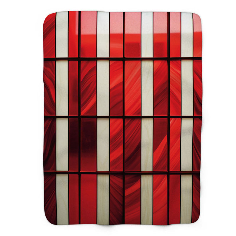Patriotic Glass Designs - 1 pièce Sherpa Premium, Lit simple