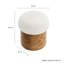 Modway Breeze Boucle Upholstered Ottoman In Ivory Burl