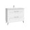 Rose C80F Free Standing Bathroom Vanity Unit in Matte White with Polished Chrome Handles