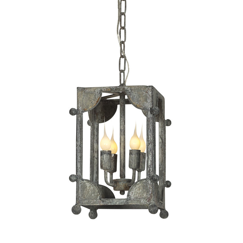 Chelsea 4 - Light Lantern Pendant, 12" H x 12" W x 12" D, Deep Ocean