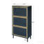 Range-chaussures 3 portes en métal / rotin, moderne - standard