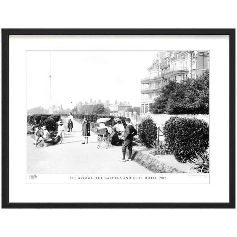 Felixstowe, The Gardens And Cliff Hotel 1907 by Francis Frith - Single Picture Frame Print, 45cm H x 60cm W x 2.3cm D