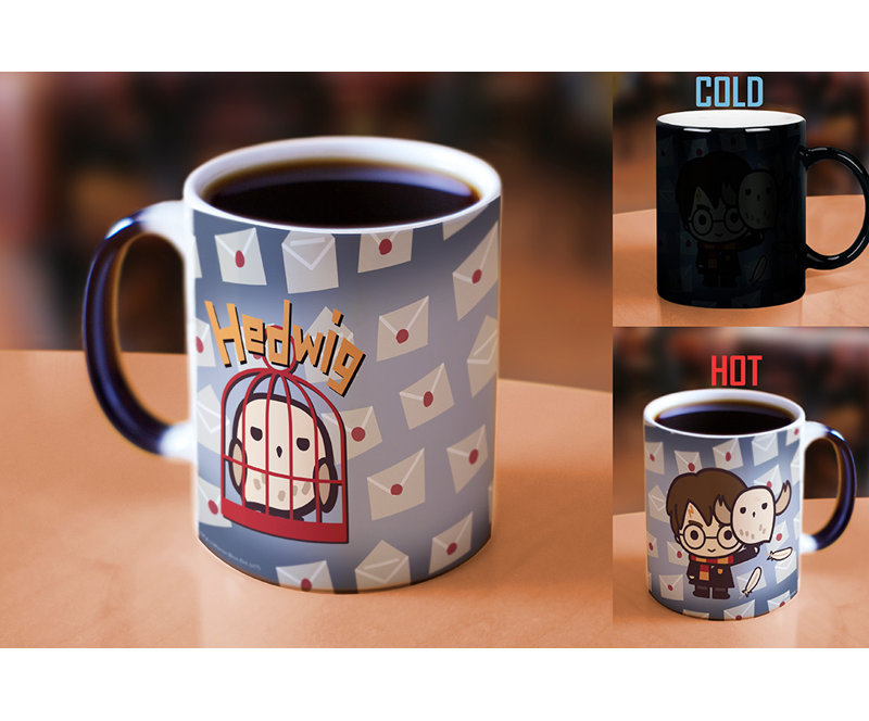 Harry Potter - Hedwig the Owl Chibi Morphing Mugs Heat-Changing Drinkware - 11oz