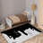 High-Quality Soft Pile Rug Featuring an Abstract Artistic Print in Neutral Tones Ideal for Enhancing the Aesthetic Appeal of Your Living Room or Bedroom-901267382